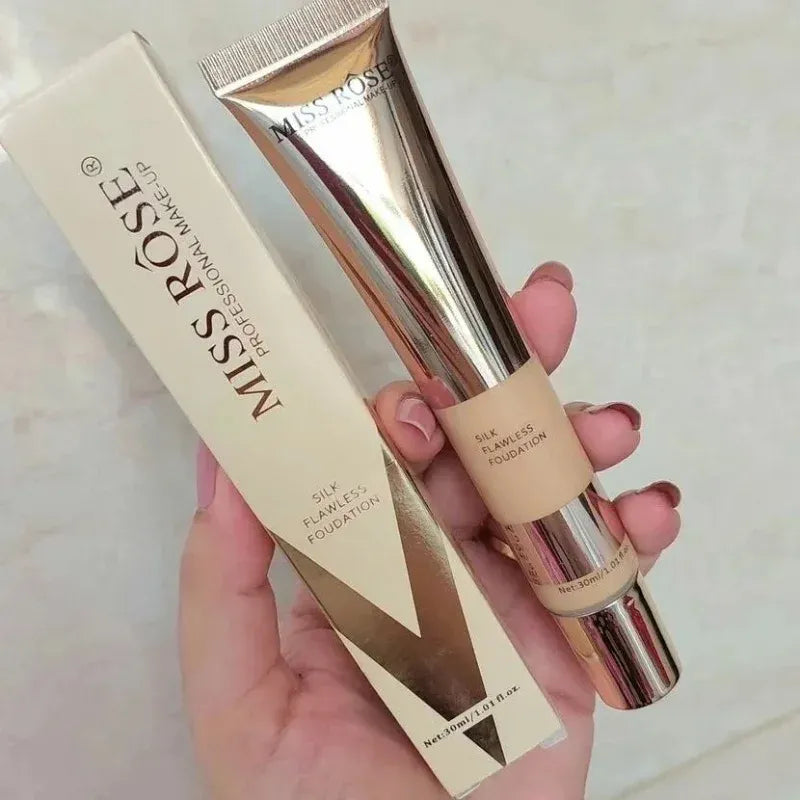 Miss Rose Silk Flawless Foundation | Long-Lasting Lightweight Liquid Foundation with Natural Radiant Finish