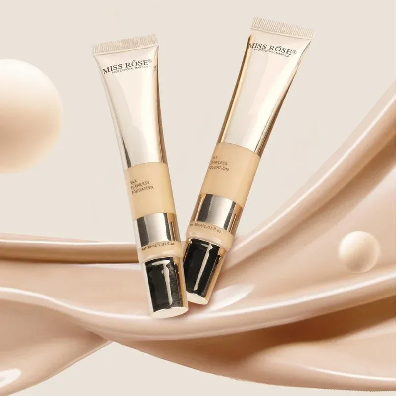 Miss Rose Silk Flawless Foundation | Long-Lasting Lightweight Liquid Foundation with Natural Radiant Finish