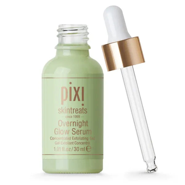 Pixi Overnight Glow Serum 30ml Exfoliating Brightening Serum with 10% Glycolic Acid and Vitamins Overnight exfoliating serum