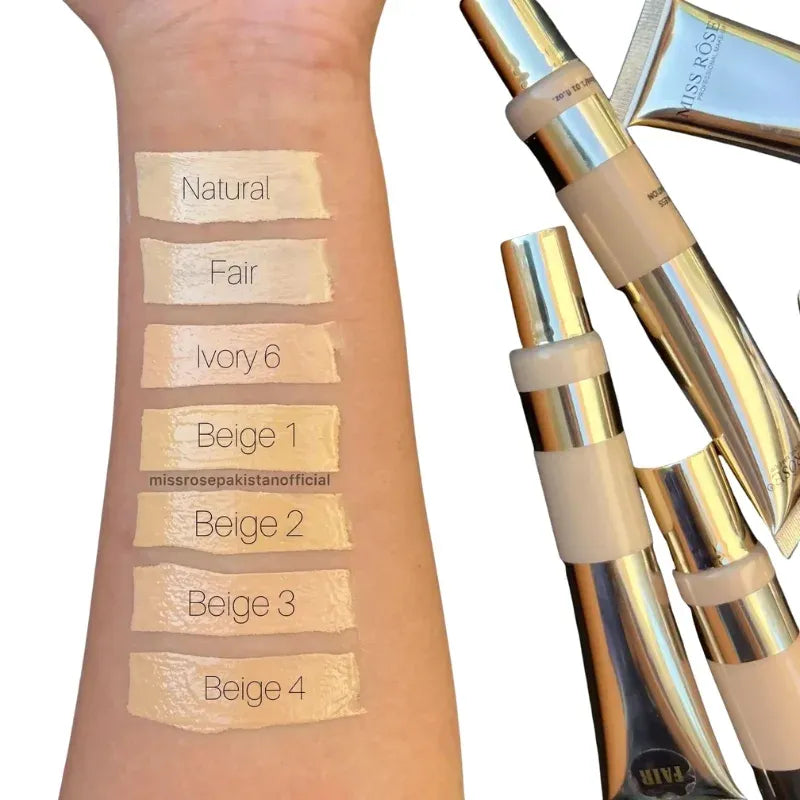 Miss Rose Silk Flawless Foundation | Long-Lasting Lightweight Liquid Foundation with Natural Radiant Finish