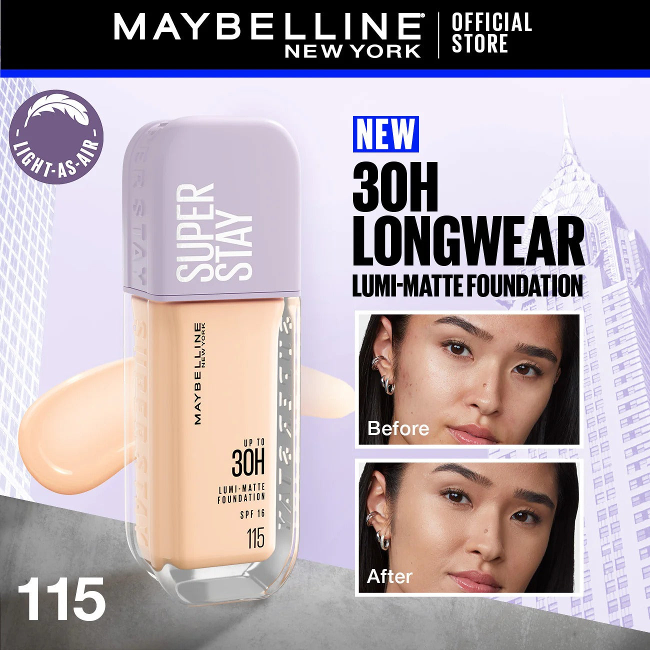 Maybelline New York Super Stay Up to 30hr Lumi Matte Foundation