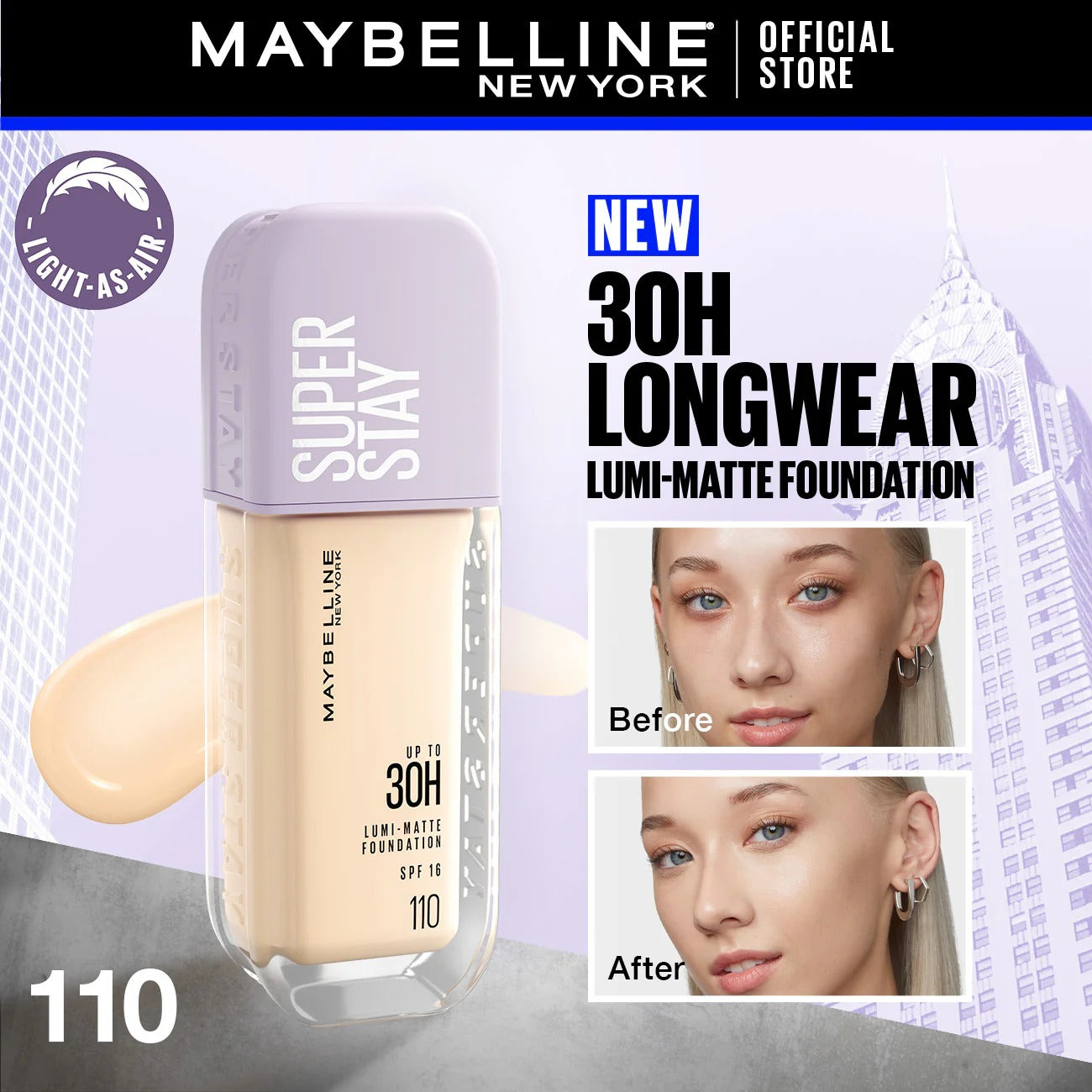 Maybelline New York Super Stay Up to 30hr Lumi Matte Foundation